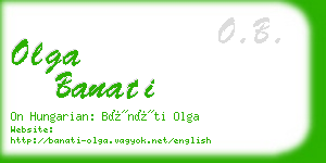 olga banati business card